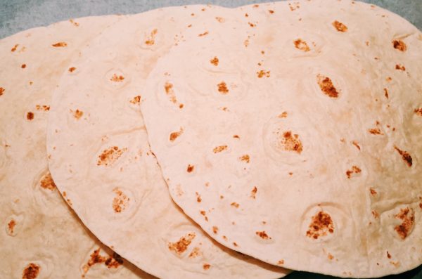 Soft flour tortilla wraps for Mexico beef fajitas