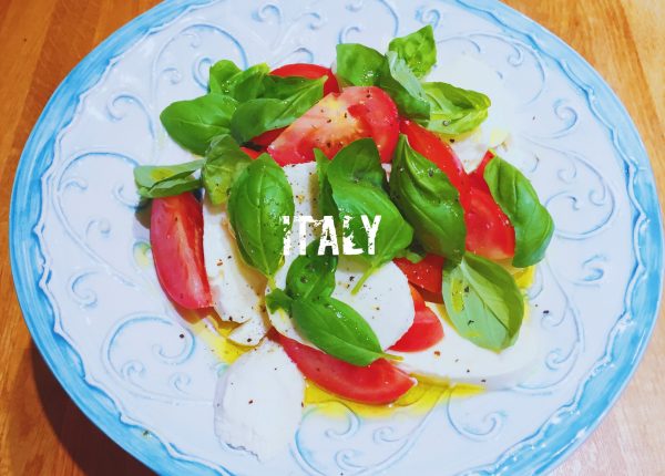 Tomato, Mozzarella and Basil Salad Caprese Salad nationaldish Italy
