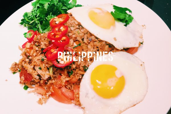 What is the filipino national dish garlic fried cauliflower rice with egg