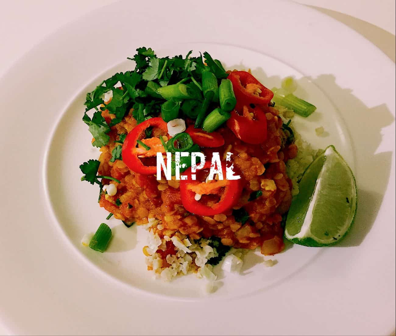 Nepalese Dal Bhat with Cauliflower Rice healhty recipe