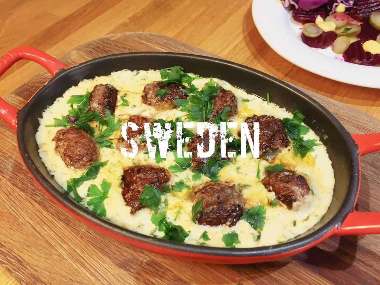Swedish Meatballs in a cream sauce Köttbullar Sweden's National Dish