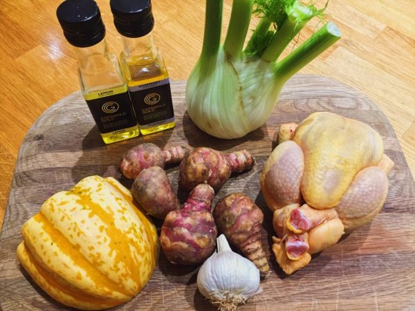 Ingredients from Fortnum and Mason for Spatchcock Poussin National Dish