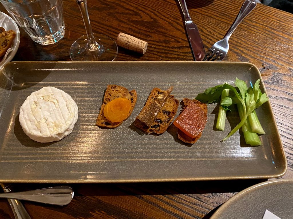 Cheese board at The Kings Head in Prestbury
